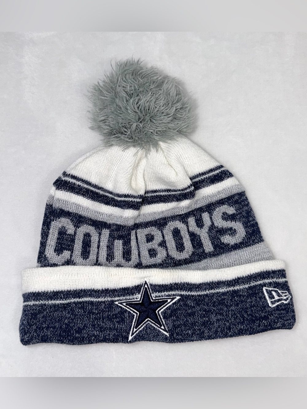 Dallas Cowboys New Era NFL Beanie Knit Hat Pom Fleece Lined One Size Fits Most
